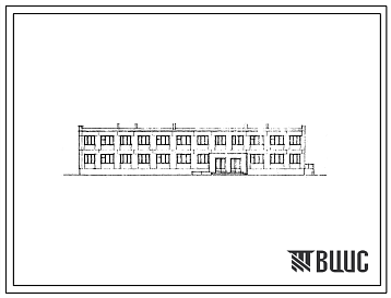 Фасады Типовой проект 223-9-39/78 Интернат (спальный корпус) на 80 мест при общеобразовательной школе для сельского строительства в 1В климатическом подрайоне, 2 и 3 климатических районах