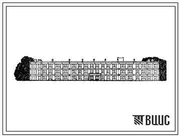Фасады Типовой проект 223-9-58 Интернат (спальный корпус) на 280 мест при общеобразовательной школе.
