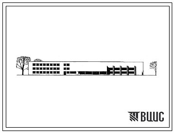 Фасады Типовой проект 224-1-117/77 Десятилетняя общеобразовательная школа на 40 классов (1568 учащихся) с группами продленого дня. Для строительства в IВ климатическом подрайоне, II и III климатических районах.
