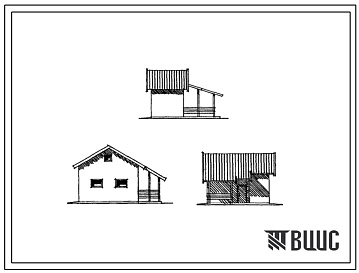 Фасады Типовой проект 193-221-4/1 Неотапливаемые хозяйственные постройки.
