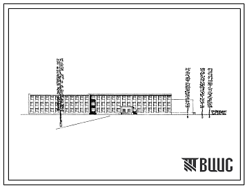 Фасады Типовой проект 224-1-312 Средняя школа на 20 классов (784 учащихся) для строительства в 4А и 4Г климатических подрайонах