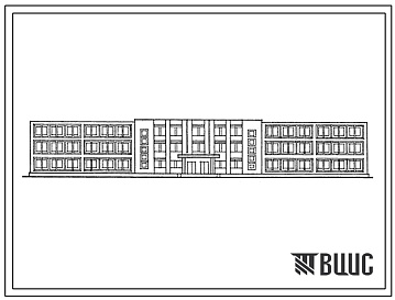 Фасады Типовой проект 224-1-490с.86 Средняя школа на 18 классов (704 учащихся)