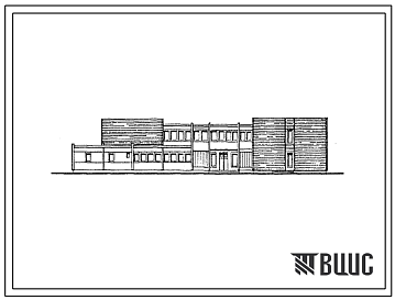 Фасады Типовой проект 224-1-494.13.86 Неполная средняя школа на 9 классов (на 163 учащихся) с несущими кирпичными поперечными стенами (для строительства в Латвийской ССР)