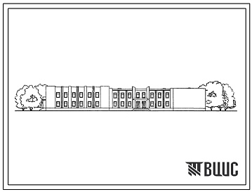 Фасады Типовой проект 224-1-561.1сп.13.87 Средняя школа на 11 классов (422 учащихся) для строительства в Узбекской ССР (конструктивный вариант с подвалом 224-1-561.2сп.13.87)