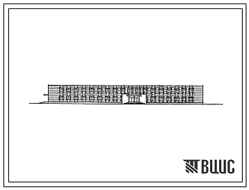 Фасады Типовой проект 224-9-189с.84 Межшкольный учебно-производственный комбинат на 4 группы (120 мест). Для строительства в 4А и 4Г климатических подрайонах Узбекской ССР сейсмичностью 7 и 8 баллов.