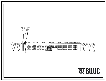 Фасады Типовой проект 225-1-17с Универсальное здание общеобразовательной школы на 24 классных помещения (960-1000 ученических мест).