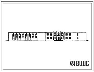Фасады Типовой проект 225-1-410с.83 Неполная средняя школа на 9 классов (345-360 учащихся). Для строительства в 4Б и 4В климатических подрайонах Азербайджанской ССР сейсмичностью 7 и 8 баллов