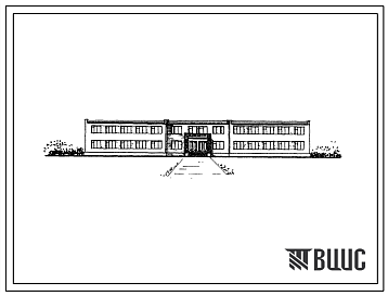 Фасады Типовой проект 225-9-129с Интернат при школах (спальный корпус) на 120 мест для строительства в 4Б и 4В климатических подрайонах Азербайджанской ССР сейсмичностью 7 и 8 баллов