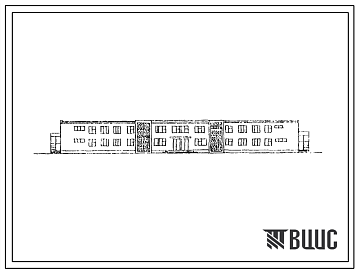 Фасады Типовой проект 225-9-136с Интернат при школах (спальный корпус) на 160 мест. Для строительства в IVБ и IVВ климатических подрайонах Азербайджанской ССР, сейсмичностью 7 и 8 баллов.