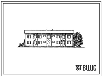 Фасады Типовой проект 222-01с Двухэтажная четырехквартирная блок-секция с четырехкомнатными квартирами.