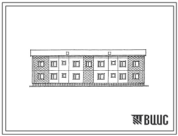 Фасады Типовой проект 222-024.1с.13.87 2-этажная 4-квартирная блок-секция с 5-комнатными квартирами. Для строительства в Узбекской ССР. .(Конструктивный вариант высота этажа 2,8м 222-024.2с.13.87).
