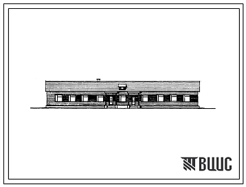 Фасады Типовой проект 2-50Б-7/68 Детские ясли-сад на 50 мест, стены брусчатые.
