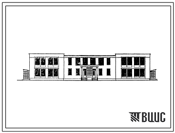 Фасады Типовой проект 2М-04-8с Детские ясли-сад на 280 мест с дневным пребыванием детей.