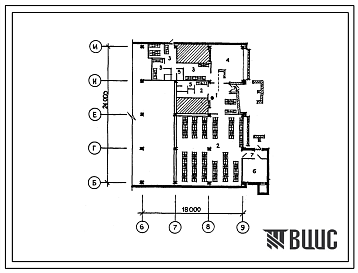 Фасады Типовой проект П-3-403(262-13-149с.89) Культурно-бытовые помещения в подвале кинотеатра на 500 мест с кафе на 25 мест, (убежище на 403 человек, размеры убежища 24м на 18м, режимы вентиляции 1,2).