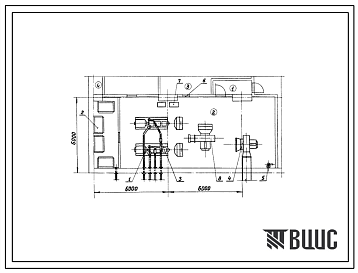 Фасады Типовой проект У-04-06-77(1) Технологическая часть встроенной дэс на 200(2*100) квт с агрегатами дгма 100 м-3