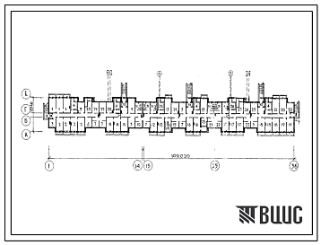 Фасады Типовой проект Б-1-1500-80.316(138-016с.1, 138-017с.1, 138-018с.1) Помещения общественного назначения, размещенные в подвале 5этажного 6секционного жилого дома, (убежище на 1500 человек, размеры убежища 109,02м на 13,14м, режимы вентиляции 1,2).