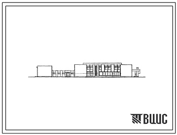 Фасады Типовой проект 264-12-133с Сельский клуб с залом на 300 мест, для строительства в 1В климатическом подрайоне Киргизской ССР, сейсмичностью 8 и 9 баллов