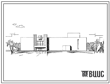 Фасады Типовой проект 264-12-138с Городской клуб с залом на 500 мест со стенами из кирпича.