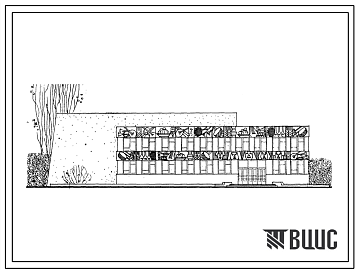 Фасады Типовой проект 264-12-83 Клуб со зрительным залом на 400 мест. Для строительства во 2 и 3 строительно-климатических зонах.