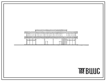 Фасады Типовой проект 264-12-27с Клуб на 200 мест с административными помещениями.