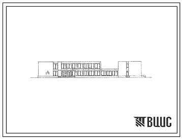 Фасады Типовой проект 265-12-165с Сельский клуб с залом на 300 мест с административными помещениями для строительства в 4Б и 4В климатических подрайонах Азербайджанской ССР сейсмичностью 7 и 8 баллов
