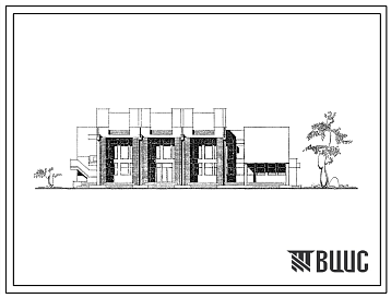 Фасады Типовой проект 265-12-164с Сельский клуб со зрительным залом на 400 мест