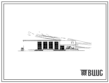 Фасады Типовой проект 265-12-68с Клуб с залом на 300 зрительских мест для строительства в районах с сейсмичностью 7 и 8 баллов. Здание одноэтажное.