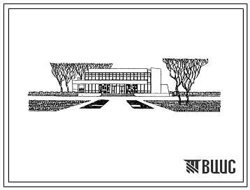 Фасады Типовой проект 265-12-47с/74 Клуб на 400 зрительных мест для строительства в 4Б и 4В климатических подрайонах Азербайджанской ССР сейсмичностью 7 и 8 баллов