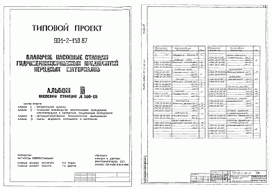 Состав фльбома. Типовой проект 901-2-150.87Альбом 3 Нестандартизированное технологическое оборудование     